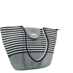 BEAUTIFUL HOMMIES Attractive Hand Bag |large Tote Bag |Summer Bag | Bucket Bag | Basket Bag | Bamboo Tote | Beach Bags for Women|Boho Bag|Handbag |Jute Bag |Handmade Bag (GREY WHITE BLACK)