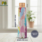 PAINTZSTORIES Cycle of Seasons Meena Print Copper Water Bottle | Handcrafted Tamba Bottle | Premium Copper Water Bottle for Home Décor, Office, Travel & Gifting | 900 ml
