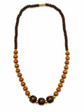 GEETANSH DECORS Handmade Wooden Beads Mala Necklace | Ethnic Boho Fashion Jewelry for Women & Girls | Lightweight Traditional Necklace for Kurti, Saree & Dresses (Pack of 1)