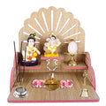MIDU Wooden Readymade Wall Hanging Puja Temple for Home God Stand for Pooja Room Mandir Wood Devghar Stand for Office and Shop (A60)