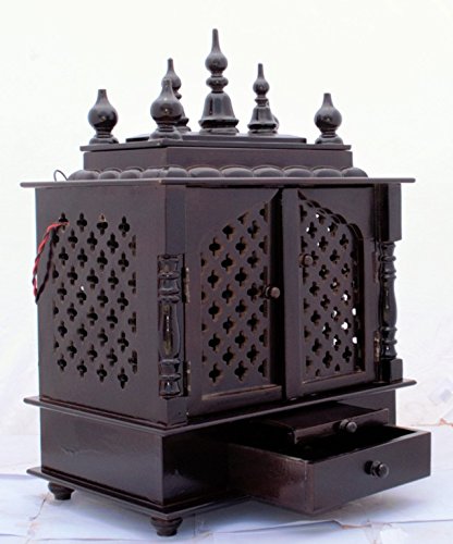Jodhpur Handicrafts Wood Home Temple (45 x 30 x 60 cm, Beige)