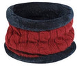 Alexvyan Winter Neck Scarf Soft Warm Snow Proof Knitted (Inside Fur) Woolen Scarf for Women Girl Boys Man (Red)