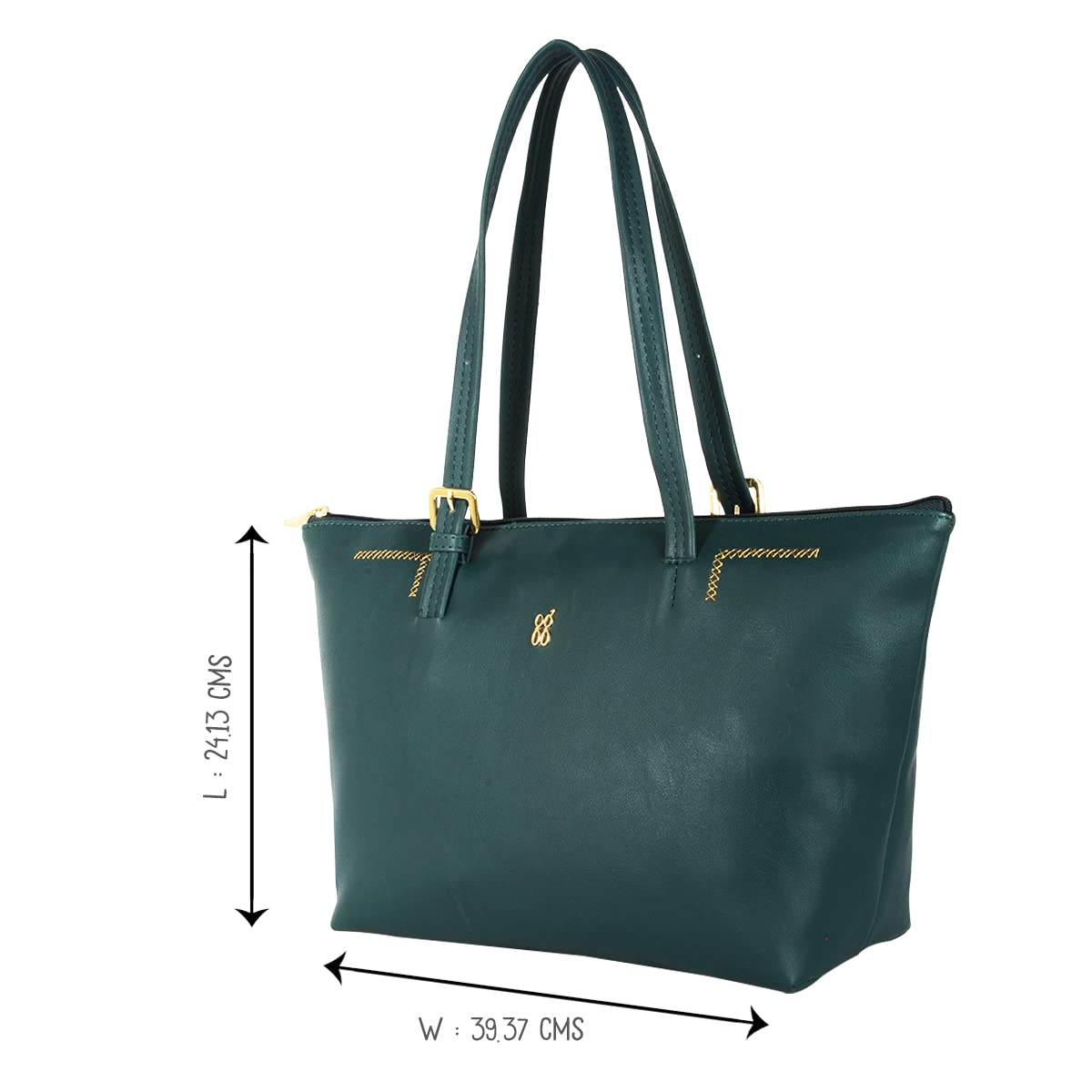 Baggit Women Green Tote Handbag Medium Size | Ladies Stylish Casual Purse Bag