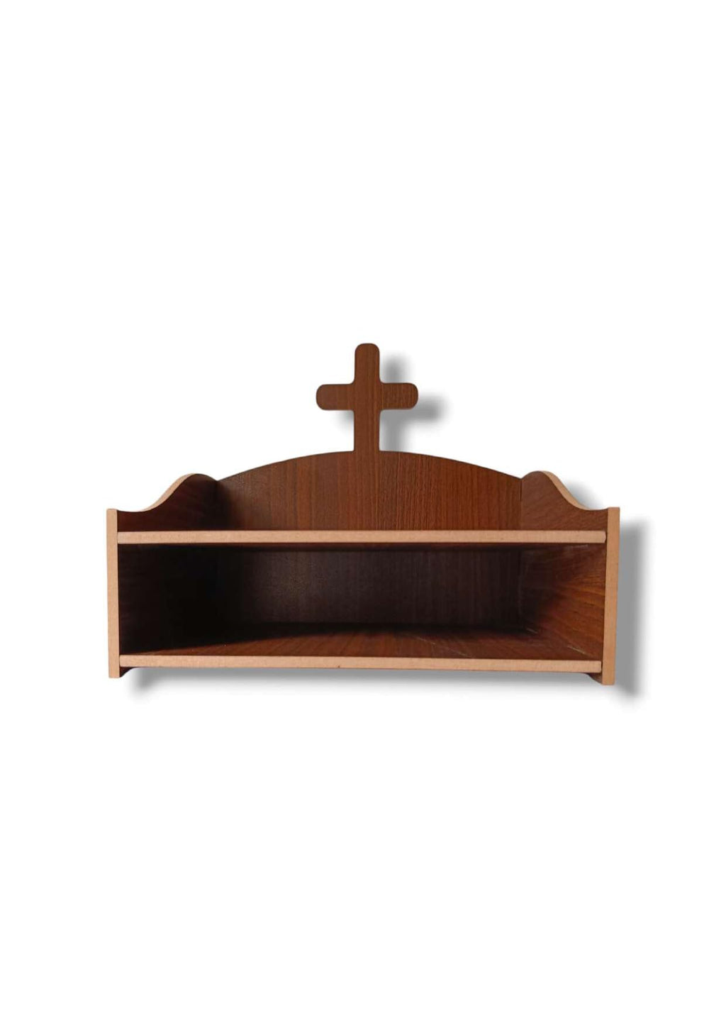 Cross Pattern Home Temple for Prayer Temple for Home and Office l Puja Mandir l Wooden Mandir l Worship Temple Brown (Pack of 1)