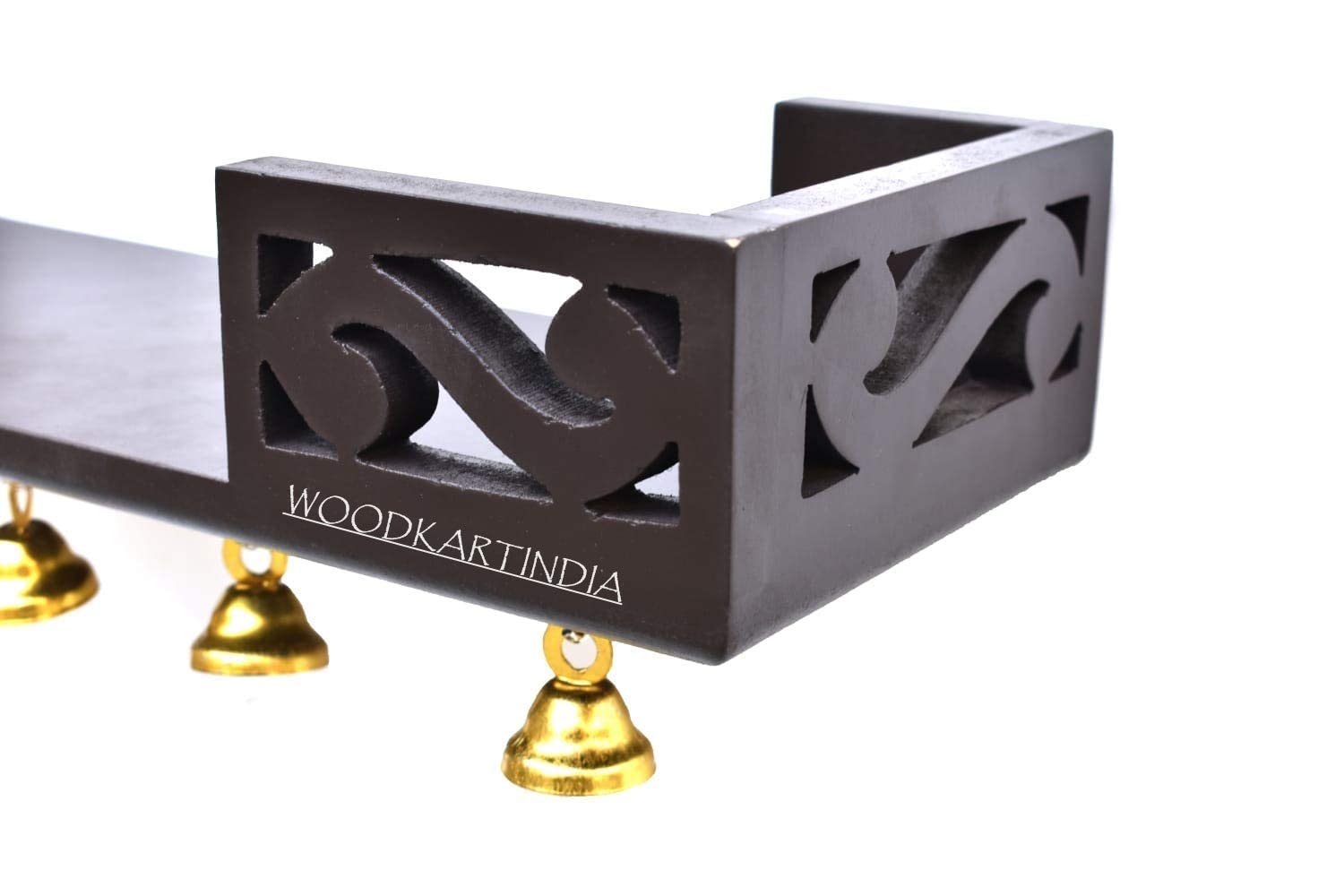 WOOD KARTINDIA Wall Mount Temple for Home,Wooden Home Temple/Wall Shelf/Pooja Mandir/Pooja Stand/Wooden Mandir/Devghar/Devara/Multipurpose Shelf (Brown2)
