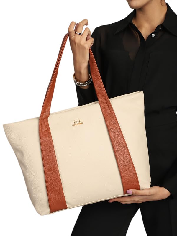 MINI WESST London Tote | Spacious Interior | Lightweight | Vegan Leather | Travel | Shopping | Office | Picnic