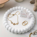 The Cozy Loft- Aesthetic Handmade Concrete Bubble Trinket Tray | Jewelry & Makeup Organizer | Stylish Home Decor, Candle Holder & Multipurpose Table Accessory | (Round-1)