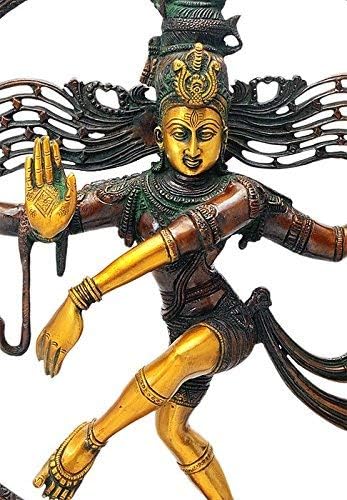 SVARUP Brass Natraja Statue Idol of Lord Shiva Ji Dancing Natraj Murti for Temple Mandir Home Décor Gift 23 Inch