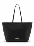 Fargo Prime Tote Bag for Women | Vegan Leather Handbag with 15-Inch Laptop Compartment, Smooth Zip & Premium Look | Stylish Office, College & Travel Tote | Made in India (Black)