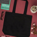 Premium plain black canvas tote bags for women | Shopping beach collage street bag for ladies with zip closer (1)