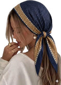 Etietnic Satin Square Head Scarf for Women,ALL OVER COPPER Printed