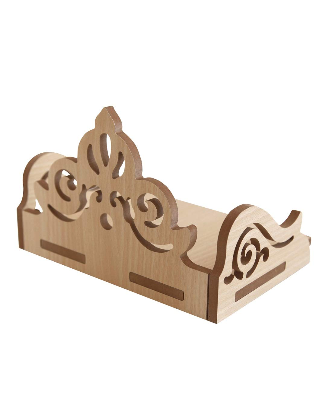 nexat Wooden Hindola Sofa for God Statue|Wooden Hindola|Wooden Singhasan Temple for God|Laddu Gopal Sinhasan for Pooja Mandir|Pooja Stand for Home Wall|15.24x20.32x13.97CM| (Cream)
