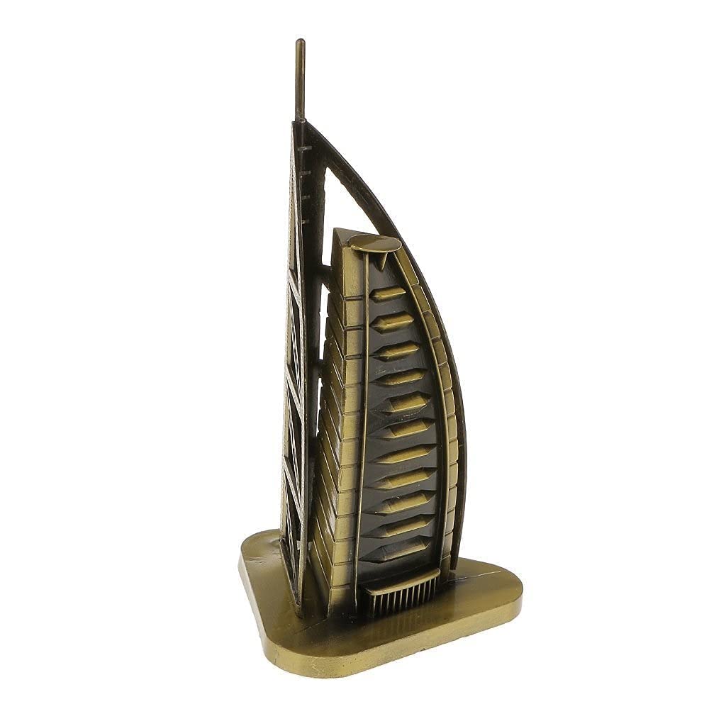 Decorative Metallic Burj Al Arab Tower Gold and Black Home Decor Showpieces