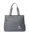 Bag-Age HB08L Large Tote Bag for Girls & Women, Handbag with Multiple Compartments, Water Resistant Shoulder Bag with Zipper & Umbrella Side Pocket for Work, Travel & Daily Use (Grey)
