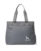Bag-Age HB08L Large Tote Bag for Girls & Women, Handbag with Multiple Compartments, Water Resistant Shoulder Bag with Zipper & Umbrella Side Pocket for Work, Travel & Daily Use (Grey)