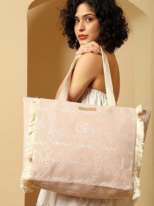ASIAN Sunshine Tote Bag for Women | Stylish Office bag & Canvas Travel Handbag | Shopper and Shoulder Bag Lightweight Handbag with Multi Compartment | Travel, Office, Gym & Daily Use