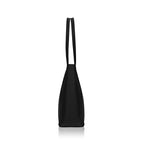 Accessorize London Women's Black Wavy Stitch Tote | Tote bags for women office use | Work bag for woman stylish | Shoulder bag for ladies | Fits Upto 13.5 Laptop