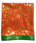 Lakshmi Maa Collection's Rumala Sahib Double Set Orange with Green gota Set of 4 PEC