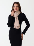 Beau Design Scarf, Lightweight Shawl Wrap for Women, Multiple Colours Available (Light Brown)