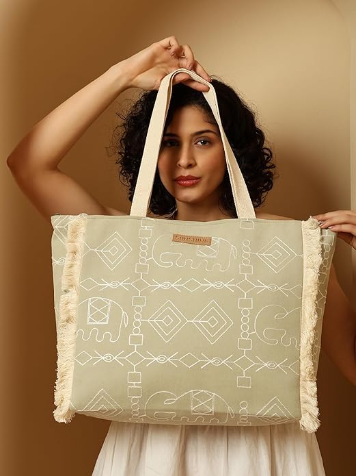 ASIAN Sunshine Tote Bag for Women | Stylish Office bag & Canvas Travel Handbag | Shopper and Shoulder Bag Lightweight Handbag with Multi Compartment | Travel, Office, Gym & Daily Use