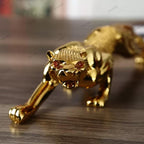 Metal Leopard | Cheetah | Jaguar Realistic Luxury Showpice Statue for Home Decor | Shelf,Office Table, Living Room TV Cabinet CAR Dashboard Decoration Gift (VZ-1)