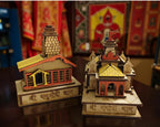 Rudram Char Dham Temple 3D Wooden Model Set, Gangotri & Yamunotri Combo, MDF Wood Multicolour Mandir for Home, Office, Car & Pooja Decor