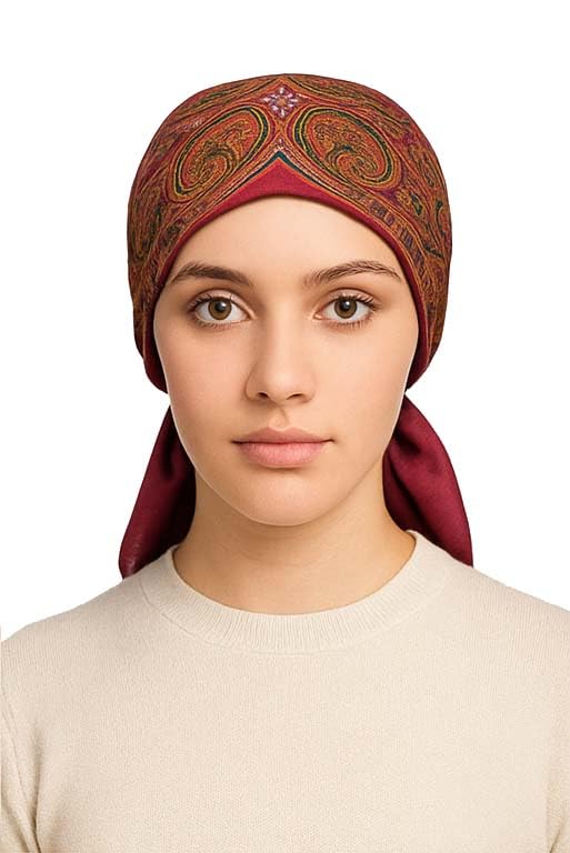 CHACKO Women's Woolen Winter Scarf | Soft & Warm Cold Weather Wrap Muffler Shawl | Stylish Winter Accessory | Pack of 1_Maroon