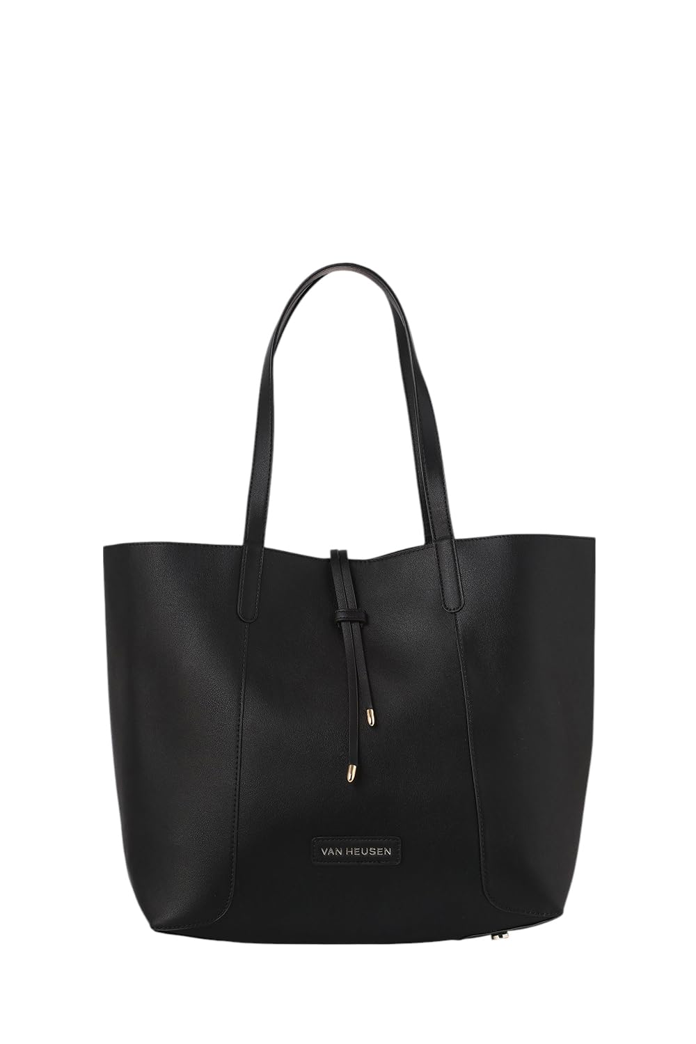Van Heusen womens Handbag with Cross edge (Black)