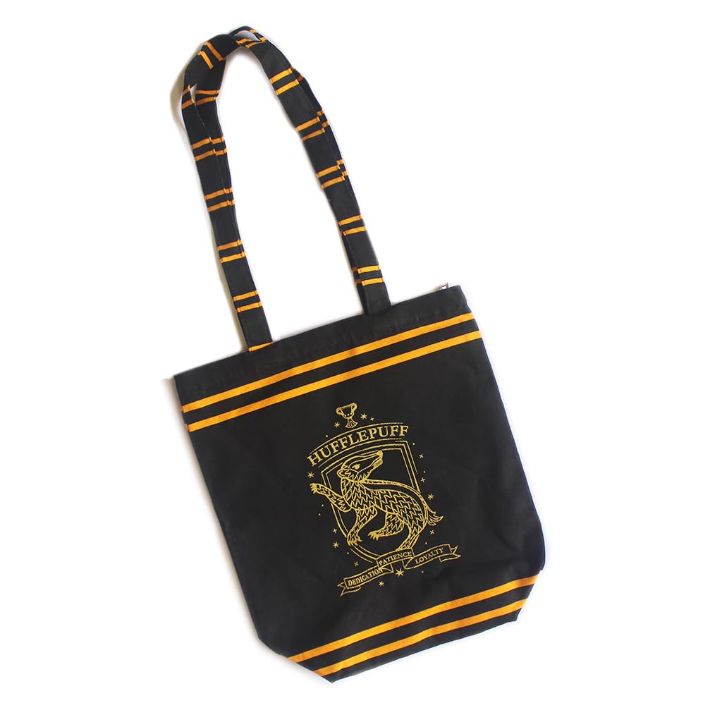 Scribbles Inc Canvas Tote Bag for Women and Men Shopping Bag/Multipurpose Eco Friendly Shoulder Bags Great Gift for Rakhi, Diwali, Birthday Gifts - Hufflepuff New
