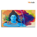 VIBECRAFTS Canvas Paintings for Living Room Drawing Room Shiva Canvas Wall Painting Fitted With Wooden Frame For Home | Office | Living Room | Gifts (PTVCH_2558)