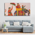 VIBECRAFTS Canvas Paintings for Living Room Drawing Room Traditional Indian Miniature Art Canvas Wall Painting Fitted With Wooden Frame for Home | Office | Gift (PTVCH_2434)