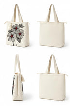 OLL OO LA LA BEAUTY Canvas Tote Bag for Women | Tote Bag | Pinterest Shoulder Bag | Cotton Shoulder Bag | Boho Tote Bags | Casual Daily Use Handbag for Office, College, Shopping & Travel - DGSN-04