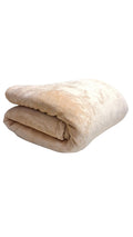 CHANDRAVATI Premium Plush Solid Summer Single Bed Dohar/Ac Blanket | 200 GSM Reversible Lightweight Cozy Soft for Single Bed, Sofa, Couch, Travel & Camping || (Beige, Double) Kafalo
