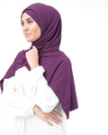 Silk Route InEssence Plum Viscose Jersey Scarf Women Girls Wrap Medium Size Hijab
