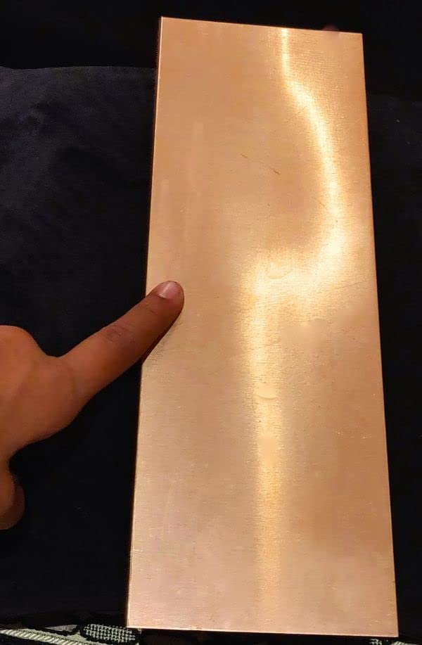 ALEAF Pure 99.9% Copper Plate for Making Structured Water 3.5 X 12 inches - 0.5mm (For 15 liters) - Copper sheet