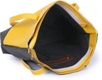 Nexeura Women’s Stylish Handbag | Premium PU Leather Tote Bag for Women | Large Capacity Shoulder Bag for Office, College & Daily Use (BLACK, YELLOW)