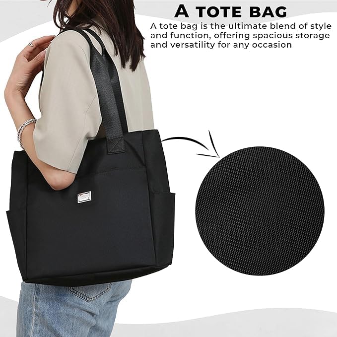 DRAYA DEAL'S Nylon Tote Shoulder Bag with Double Handles, Lightweight Waterproof Shoulder Bag, Women's Large Capacity Top Handle Handbags, Nylon Tote Bag for Gym, Work, School[multicolor]