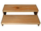 Wooden Puja Chowki, 2 Step Temple Stand, Multi Purpose Kitchen Storage Shelf