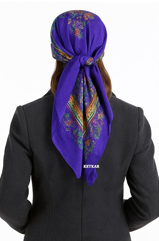 KETKAR Women’s Wool Winter Scarf | Soft & Warm Woolen Muffler | Stylish Cold Weather Wrap for Women | Pack of 1_Blue
