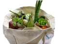 Arka 100% Cotton Canvas Shopping Bag for Vegetables and Groceries with 6 Pockets