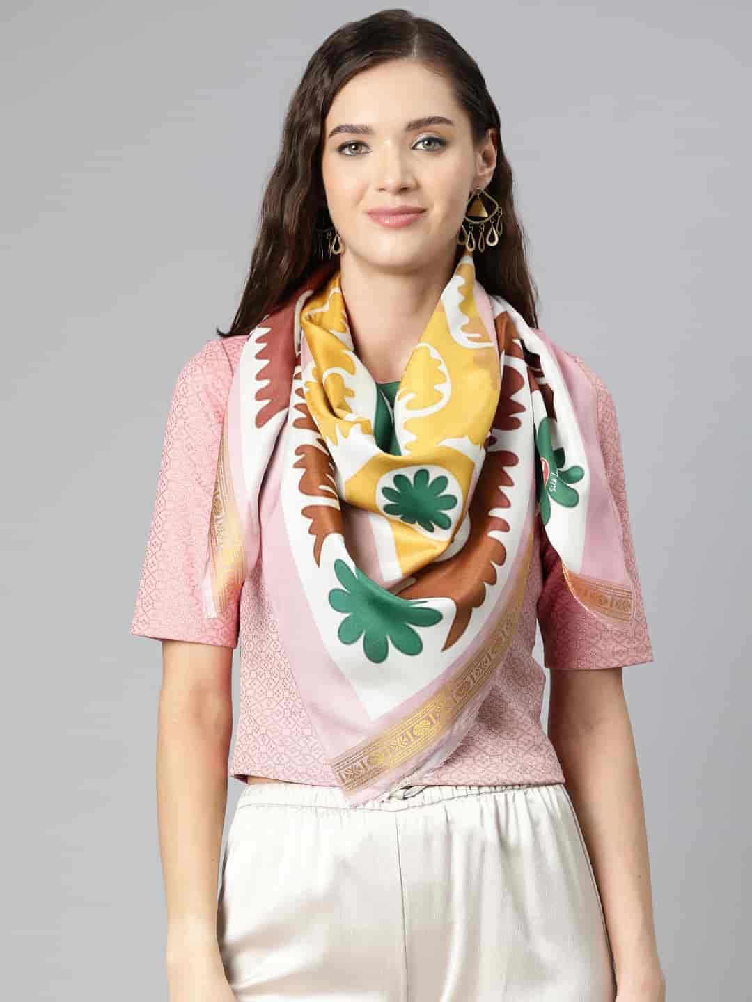 SILK LAND Women's Digital Printed Scarfs