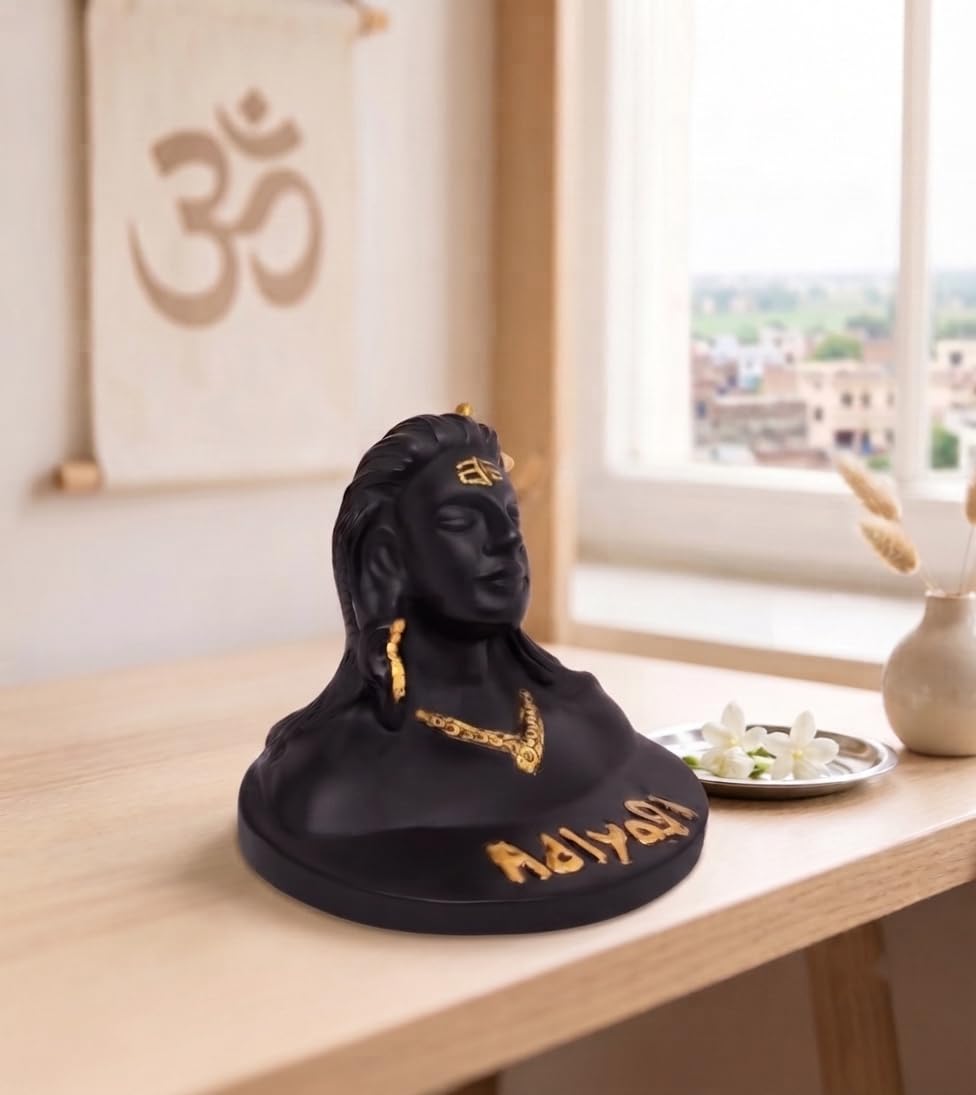 KridayKraft Adiyogi (Shiva) Metal Statue/Murti for Car Dashboard & Pooja,Home & Office Décor Item,Shankara/Mahakal Idol Showpiece Figurines Maha Shivratri Idol Gift...