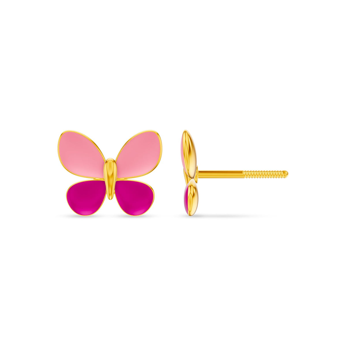 KISNA 9KT FlutterBling Gold Kids Earring | Pure Gold Gifts for Children
