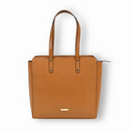 The Gusto Beyond Plus - Premium Vegan Leather Tote Bag for Women, Big Size, Tan | Stylish Handbag for women with Zip Closure | Fit for Office Bag, College, Travel Use | Handcrafted in India