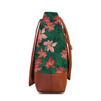 The Purple Tree Handcrafted Women's Tote Bag with Vegan Leather Handles & Indian Prints, Spring Floral Shoulder Tote and Handbag for Office and College, Oversized Tote Bag