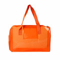 THE BLING GLOBAL Transparent PVC Duffle Bag For Kids,Jelly Shoulder Bag, Stylish Clear Handbag with Double Handles, for Rakhi Gift, Kids Bag for Rakhi Celebration. (Orange)