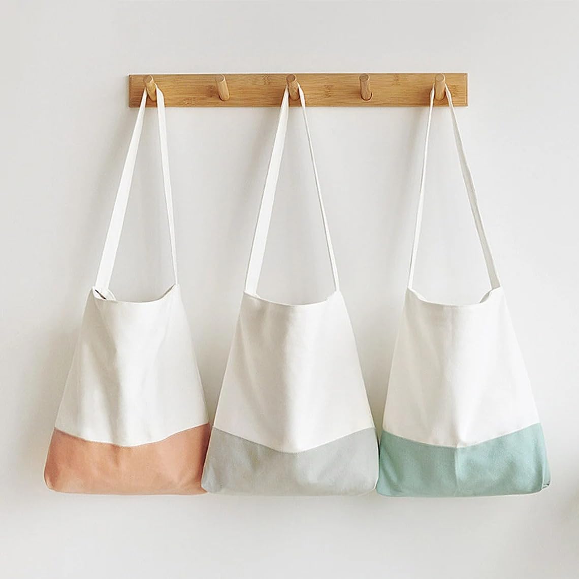 Glowic Reusable Tote Bags|100% Organic Cotton Grocery Bag | Multi-Purpose Bag|Sturdy Canvas Bag with 12kgs Capacity | Multiple Color Designs,Pack of 3(WBAG-66)