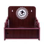 Lakhaji Christian Wooden Wall Hanging Temple for Home and Shop,Office and Home showpiece Temple (Maroon-6)