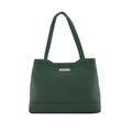Caprese Kai Tote Large Shoulder Bag for Women | Solid Pattern | Faux Leather | Zipper Closure | Spacious Office & Travel Tote | Stylish Work Bag | Elegant Handbag for Daily Use (Olive Green)