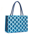 Jute Bag with designer print| Shopping Bag | Office bag| Tiffin Bag| Multipurpose| Eco Friendly with Zip| Soft cotton handles|Spacious| Water resistant with heavy Jute Fabric